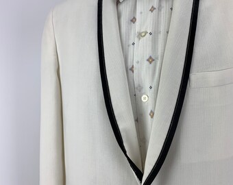 Early 1960s TUXEDO Jacket - NITE MAGIC by After Six - White