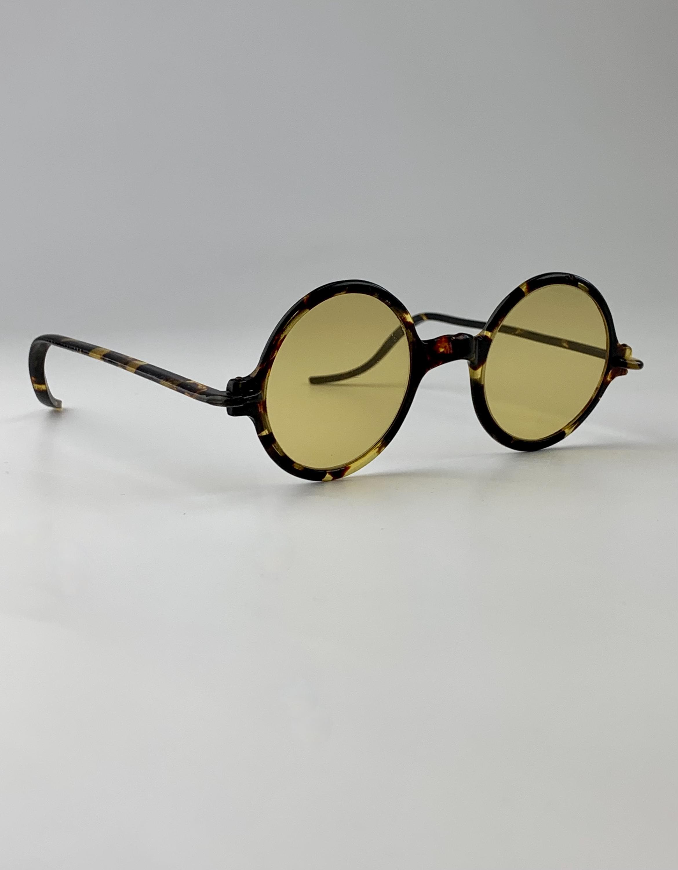 1920's-30's Sunglasses - Original Yellow Glass Lenses