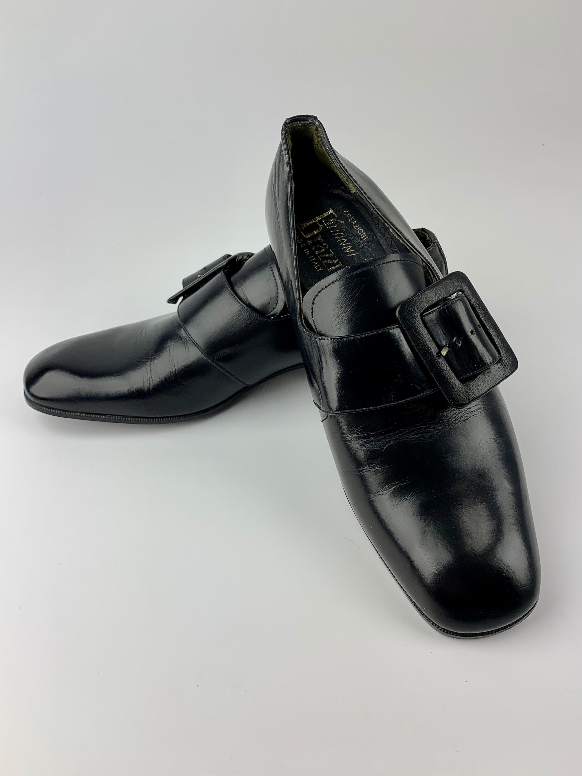 VINTAGE 1960's Side Buckle Shoes Gianni Brazzi Made in - Etsy