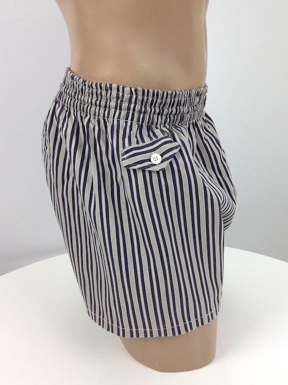 1950 de maillots de bain / rayé coton /JANTZEN sergé /JANTZEN coton / doublé / poche avec bouton de pièce / Taille Medium d7b614 1950 de maillots de bain / rayé coton /JANTZEN sergé /JANTZEN coton / doublé / poche avec bouton de pièce / Taille Medium d7b614