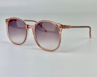 1980'S Oversized Sunglasses with Pink Lenses - by COLORS IN OPTICS - Blush Colored Plastic Frames - Unisex
