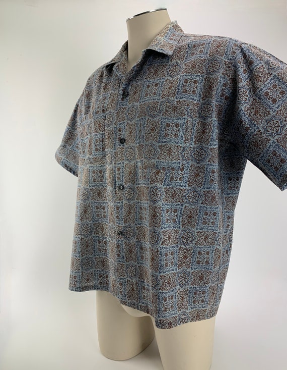 1960's Printed Shirt - All Cotton - Sears Label -… - image 4