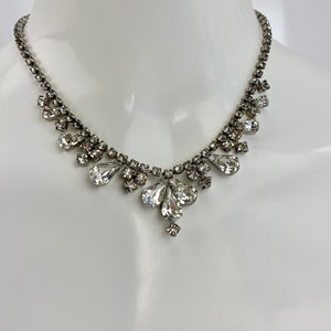 1950's Rhinestone Necklace Pear Shaped Baguettes - Etsy