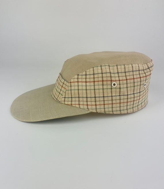 1950'S-60'S CAP - Woven Straw-Like Fabric - Made … - image 1