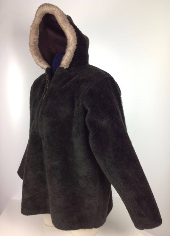 1950's FAUX-FUR Pullover Sweater Jacket with Fur T