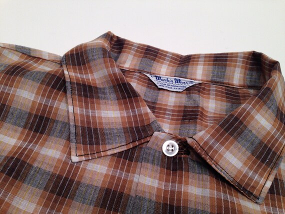 années 1960 lumière poids Brown Brown Brown coton Plaid Shirt avec un poches plaquées / / hommes gros a89ef6 années 1960 lumière poids Brown Brown Brown coton Plaid Shirt avec un poches plaquées / / hommes gros a89ef6