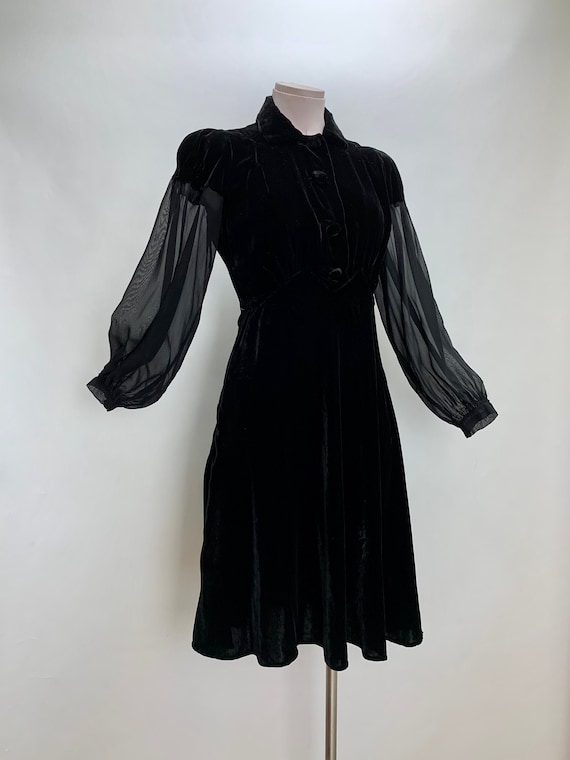 1930'S Bias Cut Silk Velvet - Silk Velvet & Chiffo