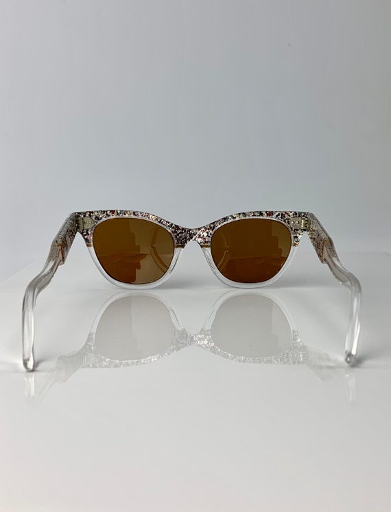 1950'S Cat Eye Sunglasses - Clear Plastic Frames … - image 6