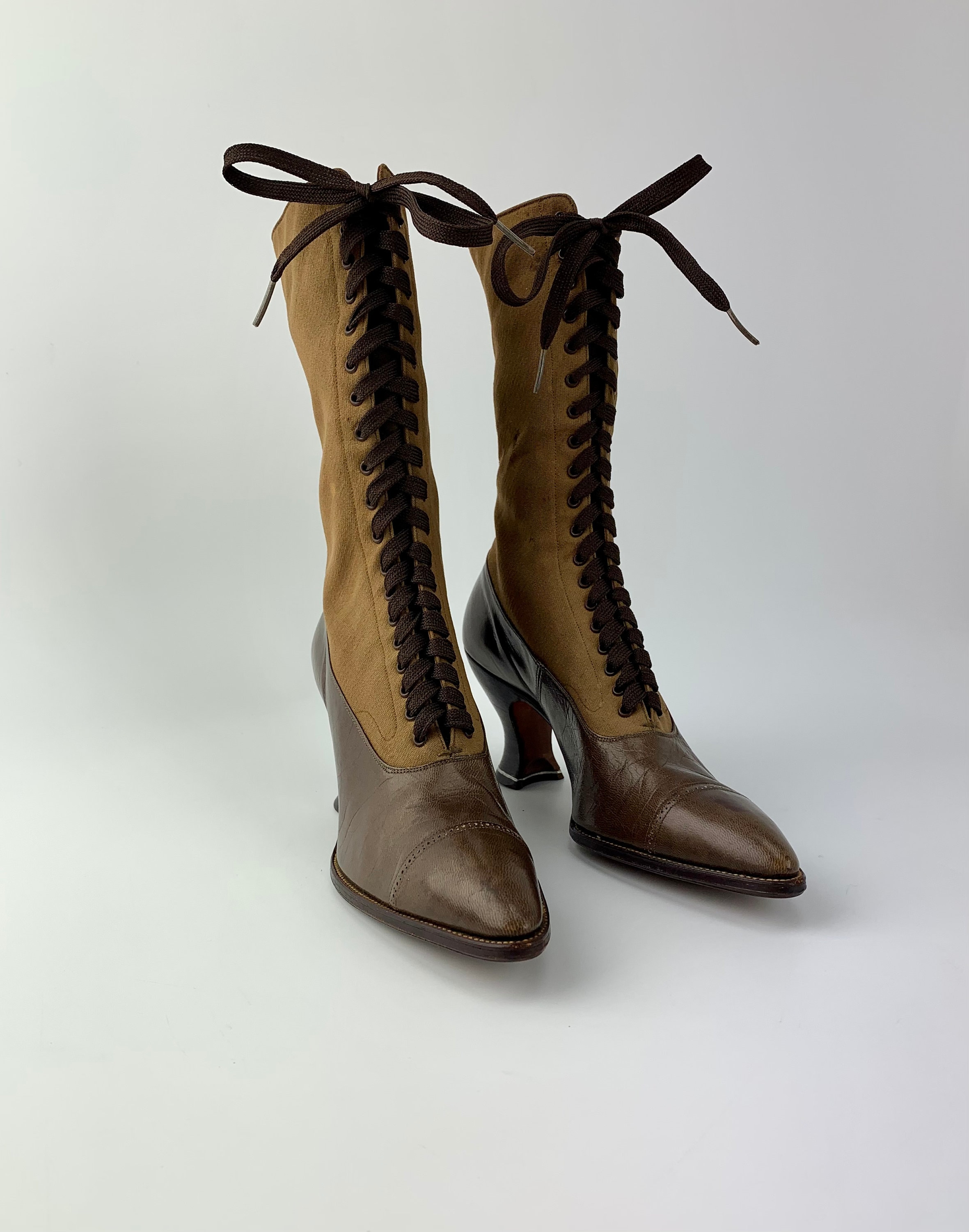 ［n様］VICTORIAN LACE-UP LEATHER BOOTS Modern Victorian Style Lace Up Leather Boots – 6 1/2