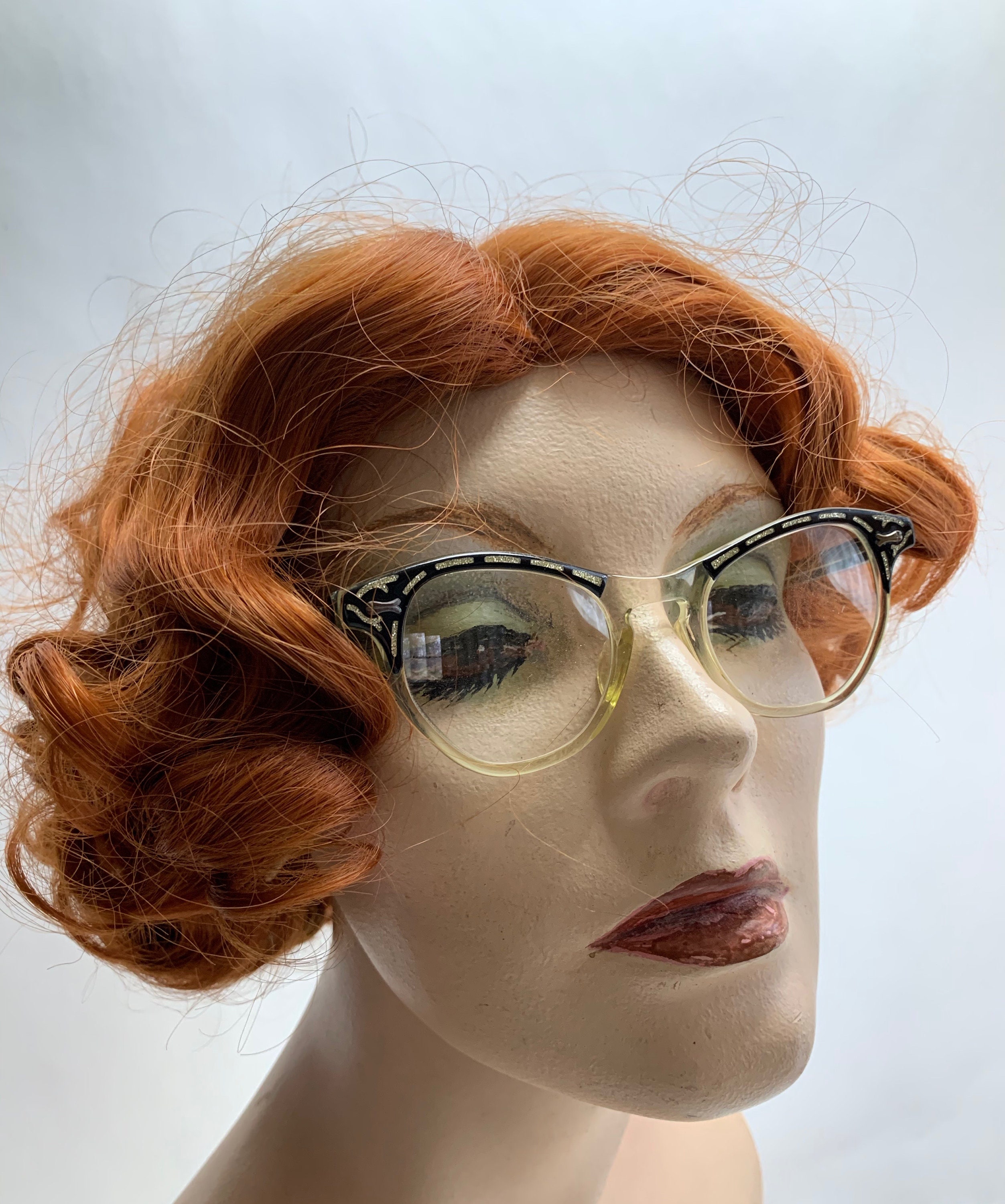 Vintage cat top eye glasses frames