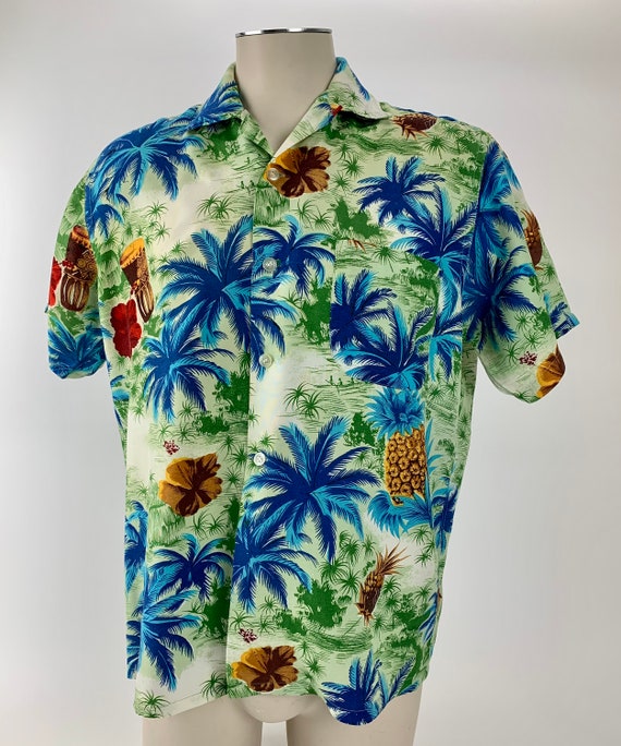 Hawaiian Shirt ALOHA SHIRTS Rayon Hand 