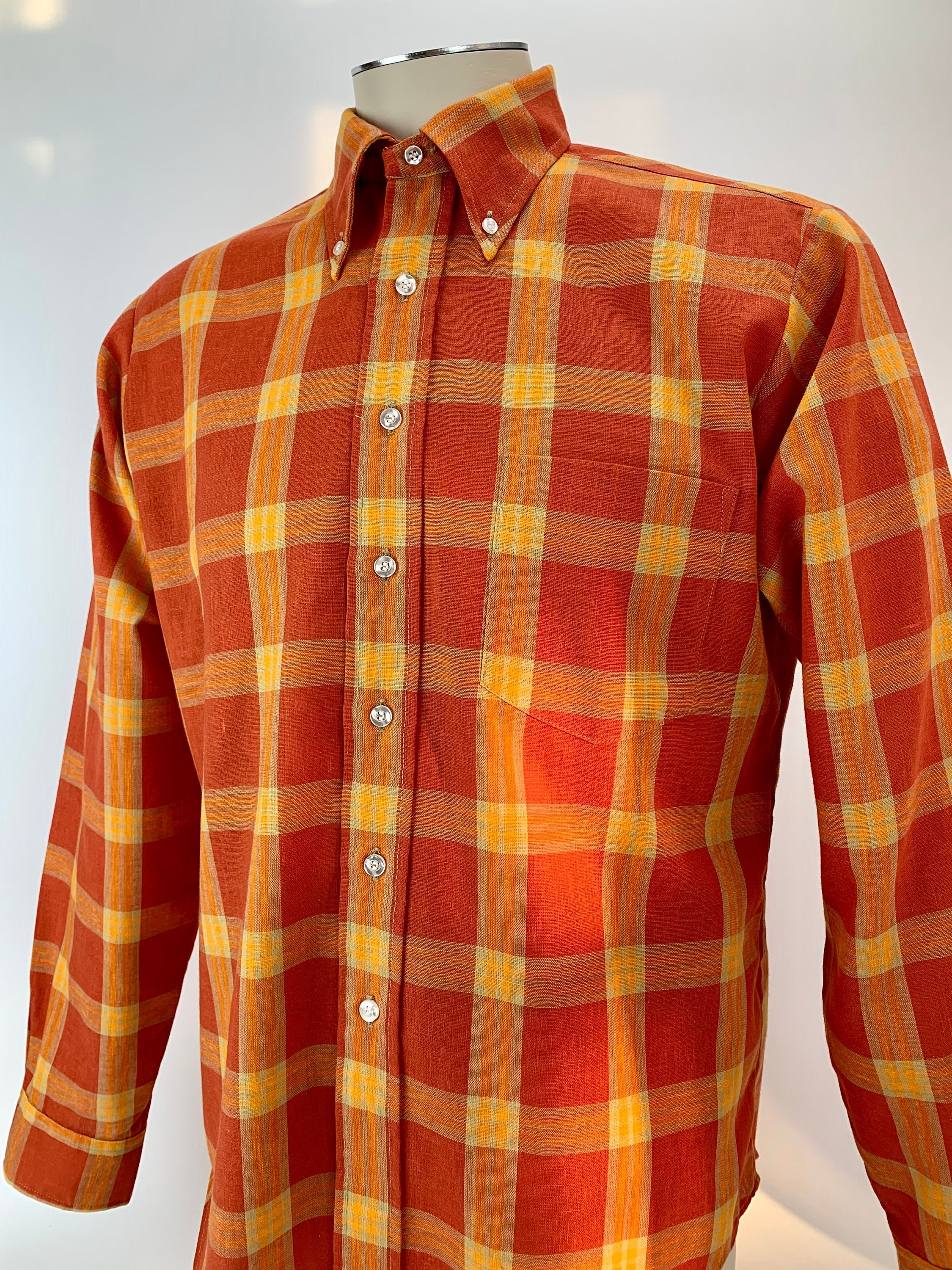 Red and orange checkered shirt Clearance