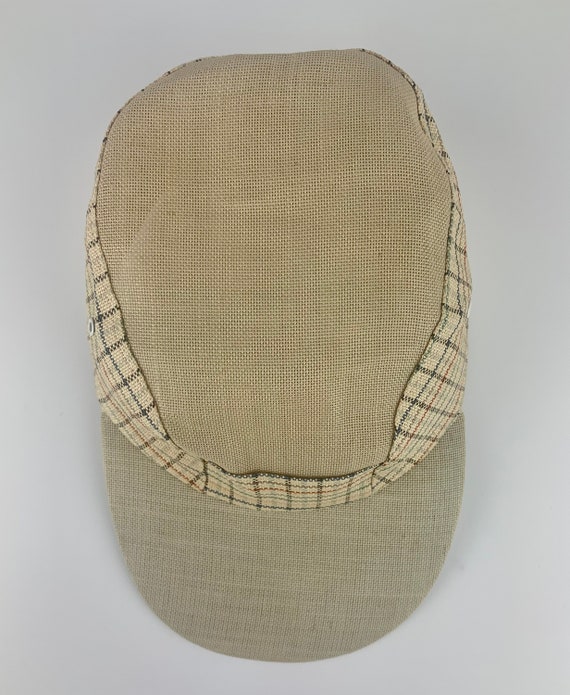 1950'S-60'S CAP - Woven Straw-Like Fabric - Made … - image 7