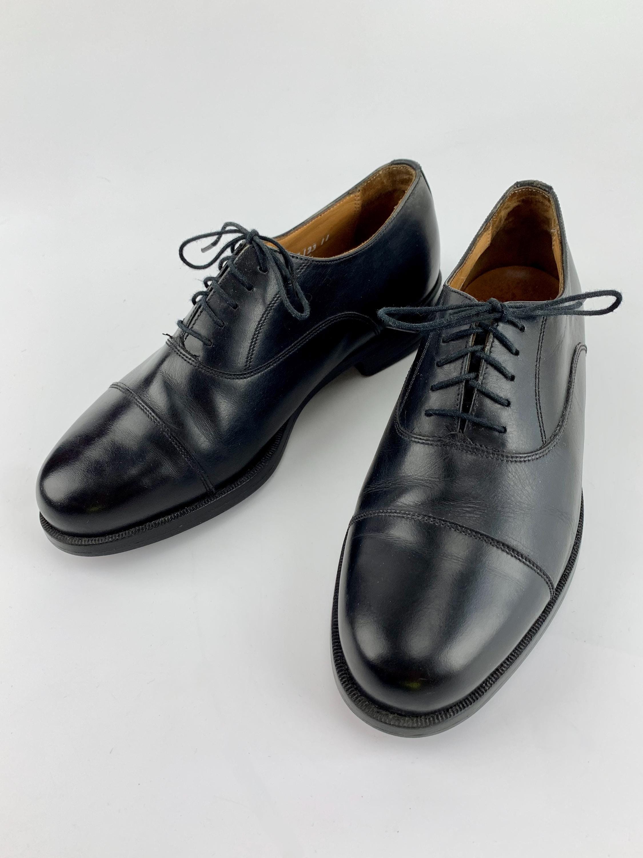 Florsheim Black Oxford Dress Shoes Lace Up Men Size 10.5D Leather Work Business Florsheim Black Cap Toe Lace up Balmoral Men main image 2