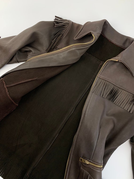 1950's Buckskin Jacket - Deep Brown Buckskin - Wr… - image 8