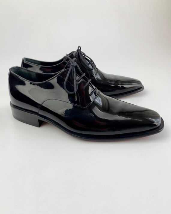 Vintage Patent Leather Dress Shoes - Made in ITALY - Quality Leather lined with Leather Soles - Men's Size 42 Vintage Patent Leather Dress Shoes - Made in ITALY - Quality Leather lined with Leather Soles - Men's Size 42