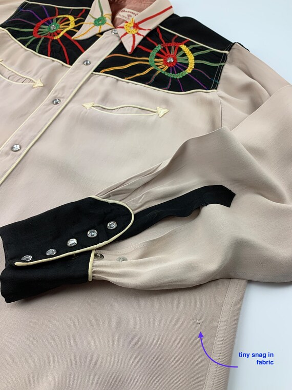 1940'S Western Shirt Rayon Gabardine DIAMOND JIM - Etsy Canada