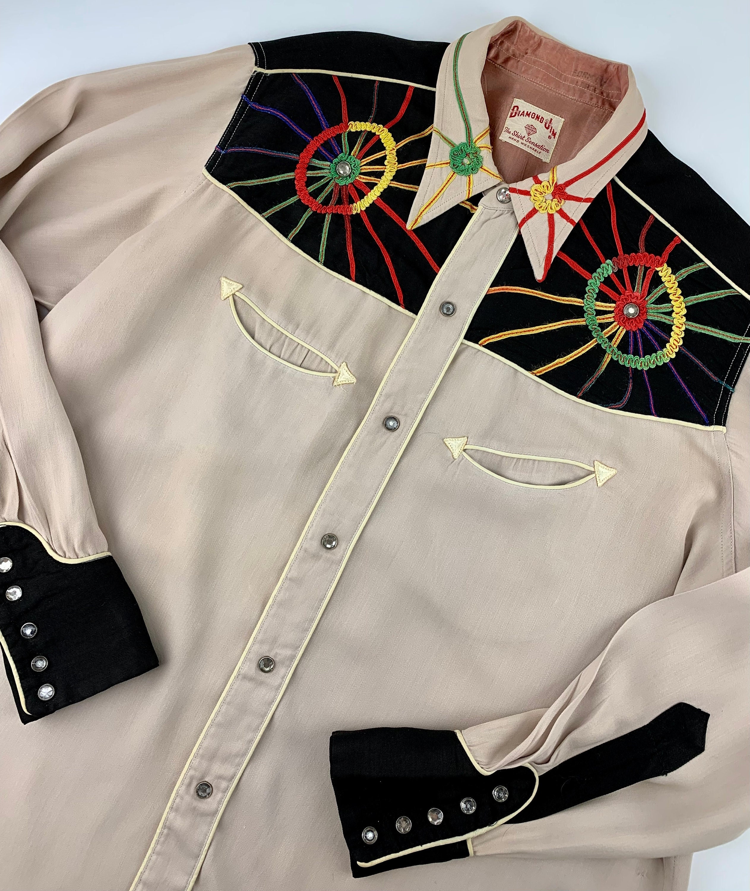 1940'S Western Shirt Rayon Gabardine DIAMOND JIM - Etsy Canada