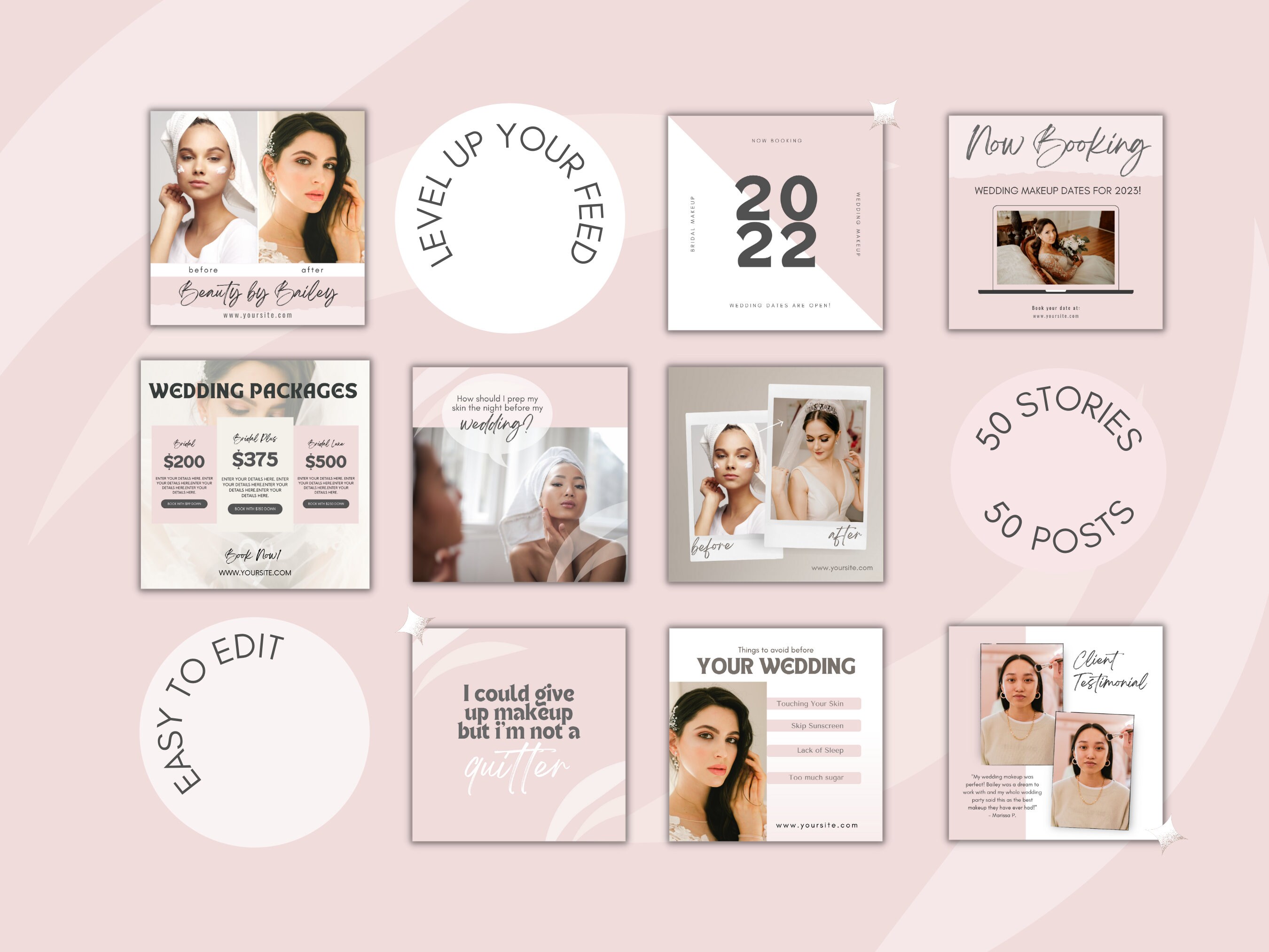 100 Makeup Artist Instagram Post Story Quote Templates for | Etsy