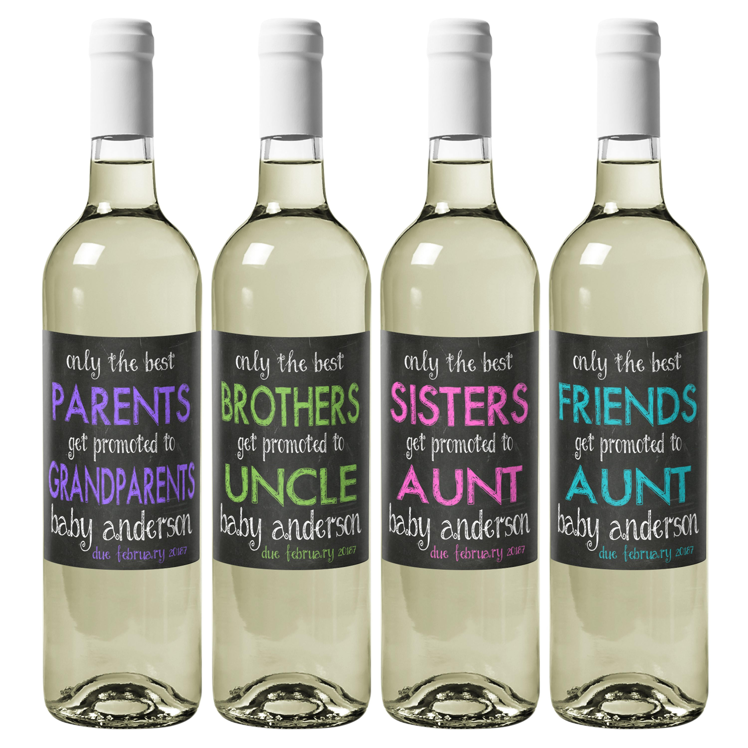 Pregnancy Announcement Wine Label Announce Pregnancy to Etsy