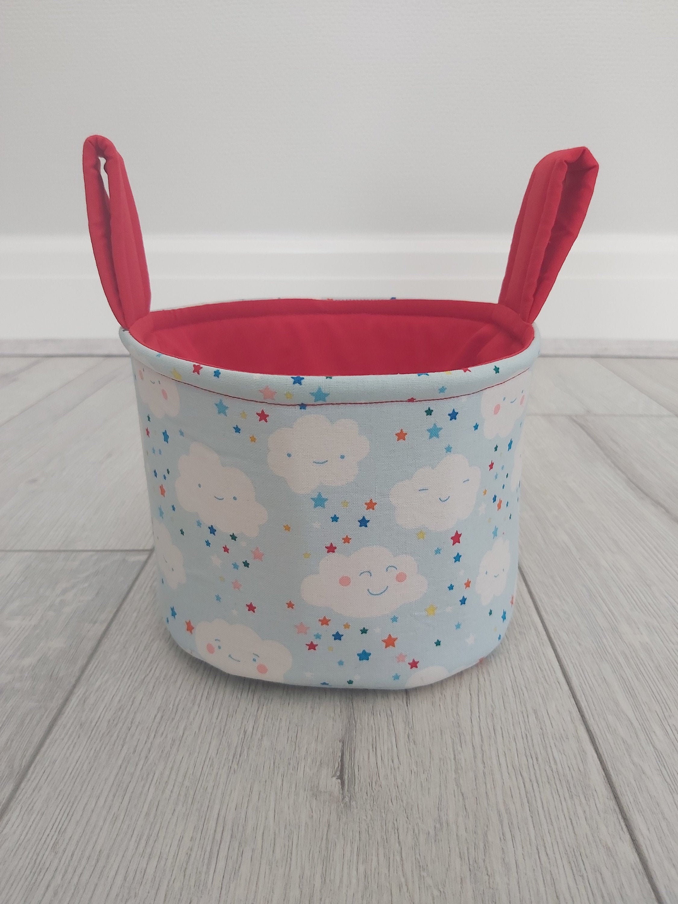 Children's Fabric Small Toy Storage Basket Colourful Etsy