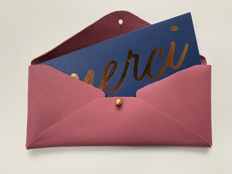 Pink Large Textured Leather Wallet