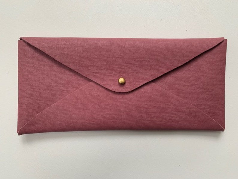 Pink Large Textured Leather Wallet