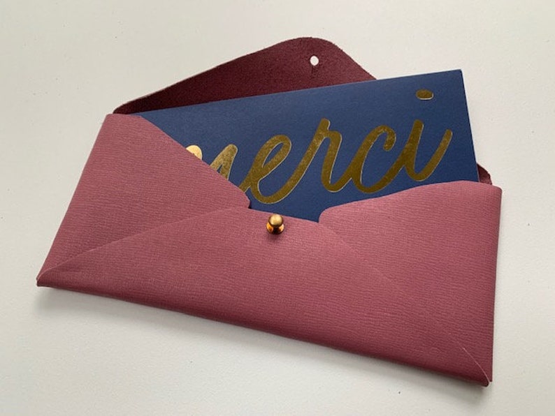 Pink Large Textured Leather Wallet
