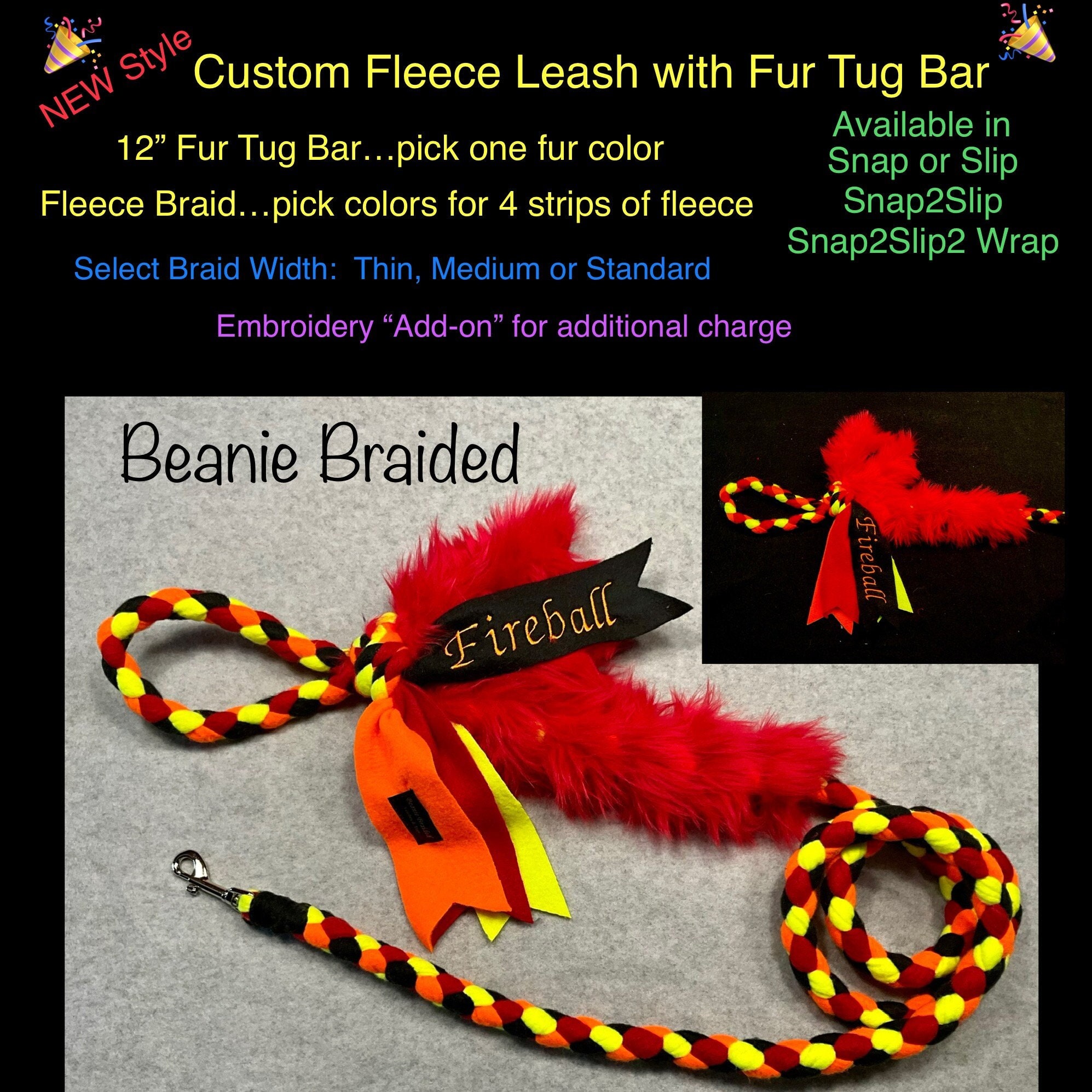 Beanie braided leashes deals