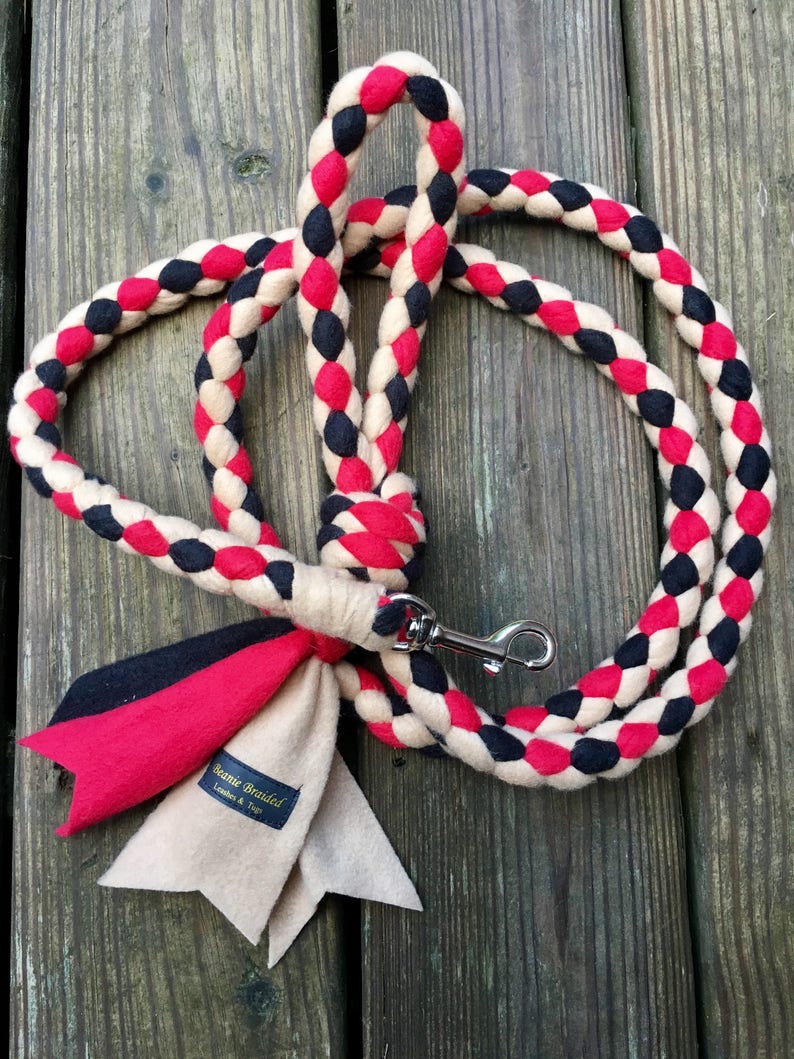 SNAP LEASH 4 Ft Fleece Braided Dog Leash...flashy Durable & Etsy