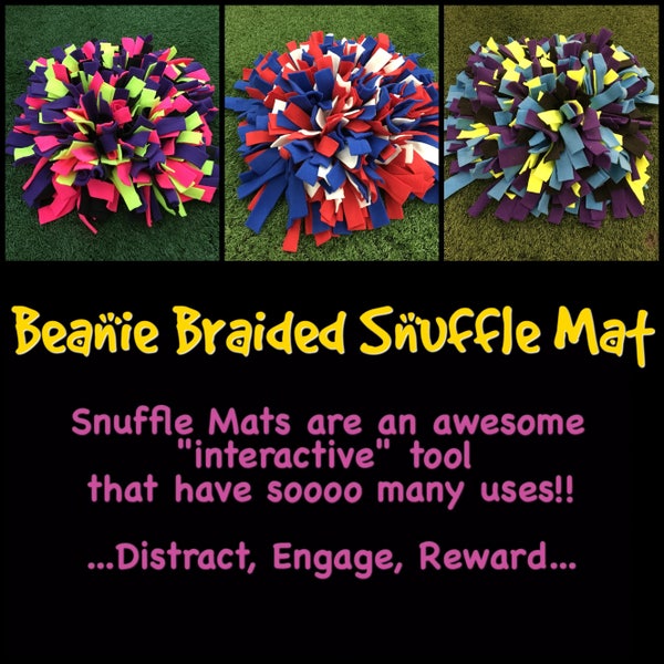 SNUFFLE MAT - Small 10” x 10” x 3.5” (6” sq rubber) Interactive Dog Puzzle|Dog Treat Puzzle | Sniff & Search | Nose Work | Small Snuffle Mat