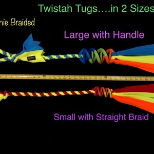 Twistah Tug / Braided Fleece Dog Toy with JW Rubber Helix, 2 sizes