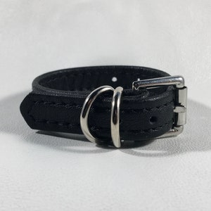 Black/gray Garment Leather Cockring With Rubber Penis Ring 