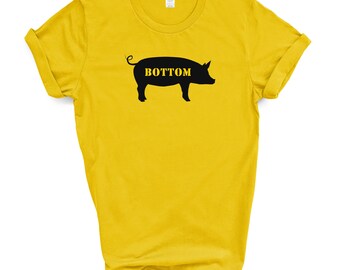 T-Shirt „PIG BOTTOM“ Gänseblümchen