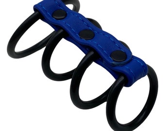 Gates of Hell -  Rubber Rings- Cobalt Blue Garment Leather