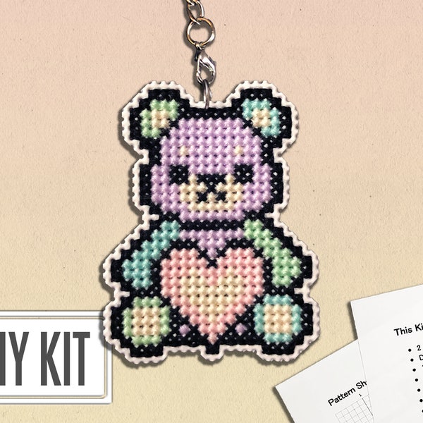 Cross Stitch Keychain Kits Etsy