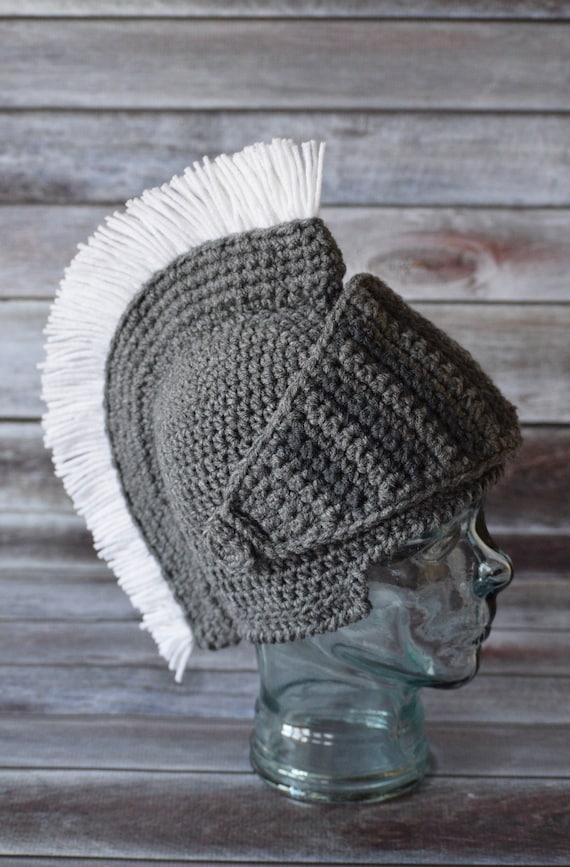 Spartan Helmet | Knight/trojan/greek | Gladiator | Gray & White
