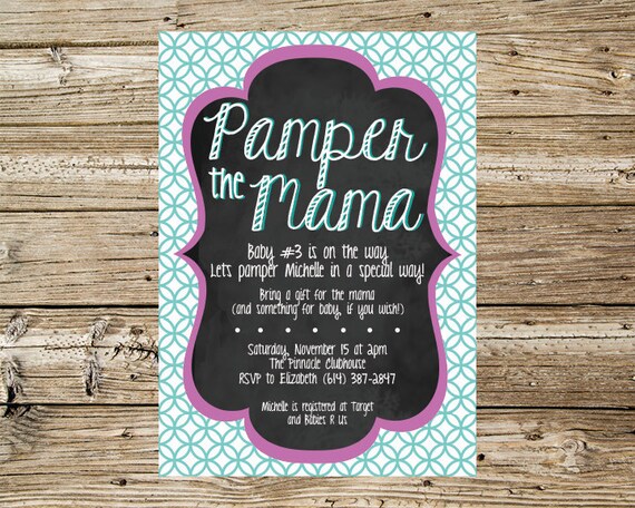 pamper mom baby shower