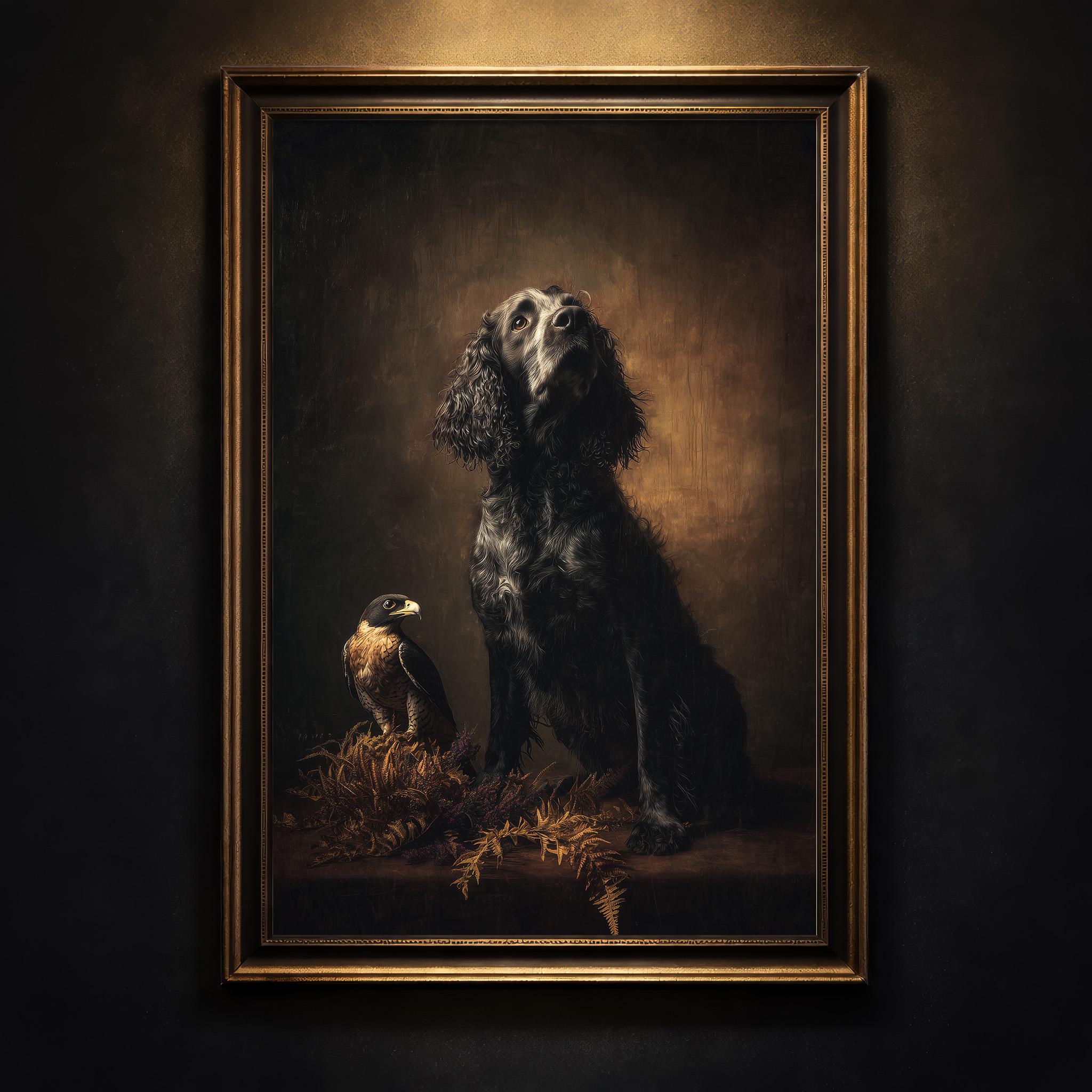Cocker Spaniel Moody Dog Portrait Print Sporting Wall Art - Etsy