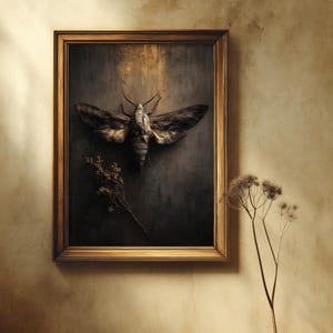 Dark Entomology Art, Gothic Insect Wall Decor, Victorian Still Life, Curiosity Room
