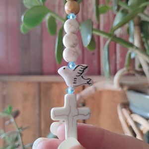 Faith Car Charm - Cross Pendant Accessory for Rearview Mirror