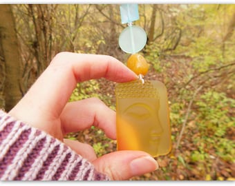 Meditation Buddha Suncatcher – Colorful Boho Window Charm