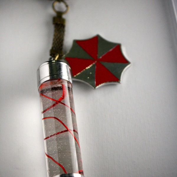 Resident Evil Inspired T Virus 3” Capsule  Pendant Keychain (choose a color)