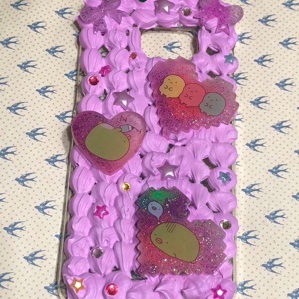 Samsung Galaxy S7 Edge Glow w ciemnym etui na telefon decoden Sumikko.