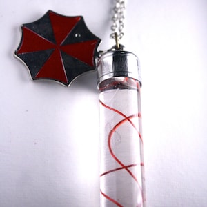 Resident Evil Inspired T Virus Capsule Pendant Necklace (Choose color)