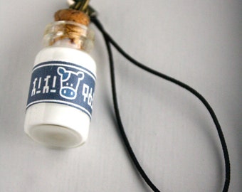 Legend of Zelda Lon Lon Milk bottle Cellphone Charm (Glows in the dark!)