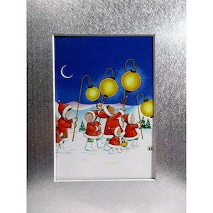 Mary Engelbreit Calendar Print 8 X 10&quot; Holiday Celebration Silver Mat #336