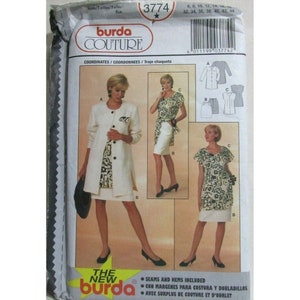 Burda Sewing Pattern 3774 Misses Tops Skirts Jacket Sizes 6-18 (EU 32-44) Uncut