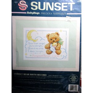 Sunset Baby Hugs Precious Keepsakes Counted Cross Stitch Kit 1994