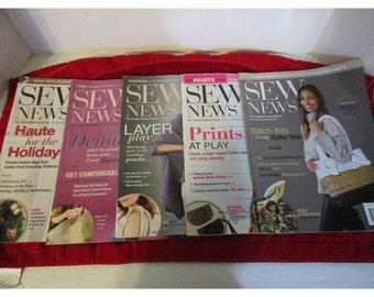 Lot of 5 - Sew Now Magazines Dec 2019 thru Jan to Nov 2020